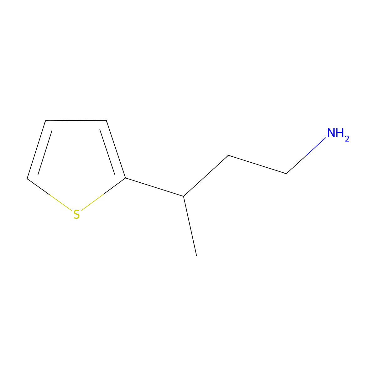 3-(Thiophen-2-yl)butan-1-amine molecular structure, CAS 1017123-39-5