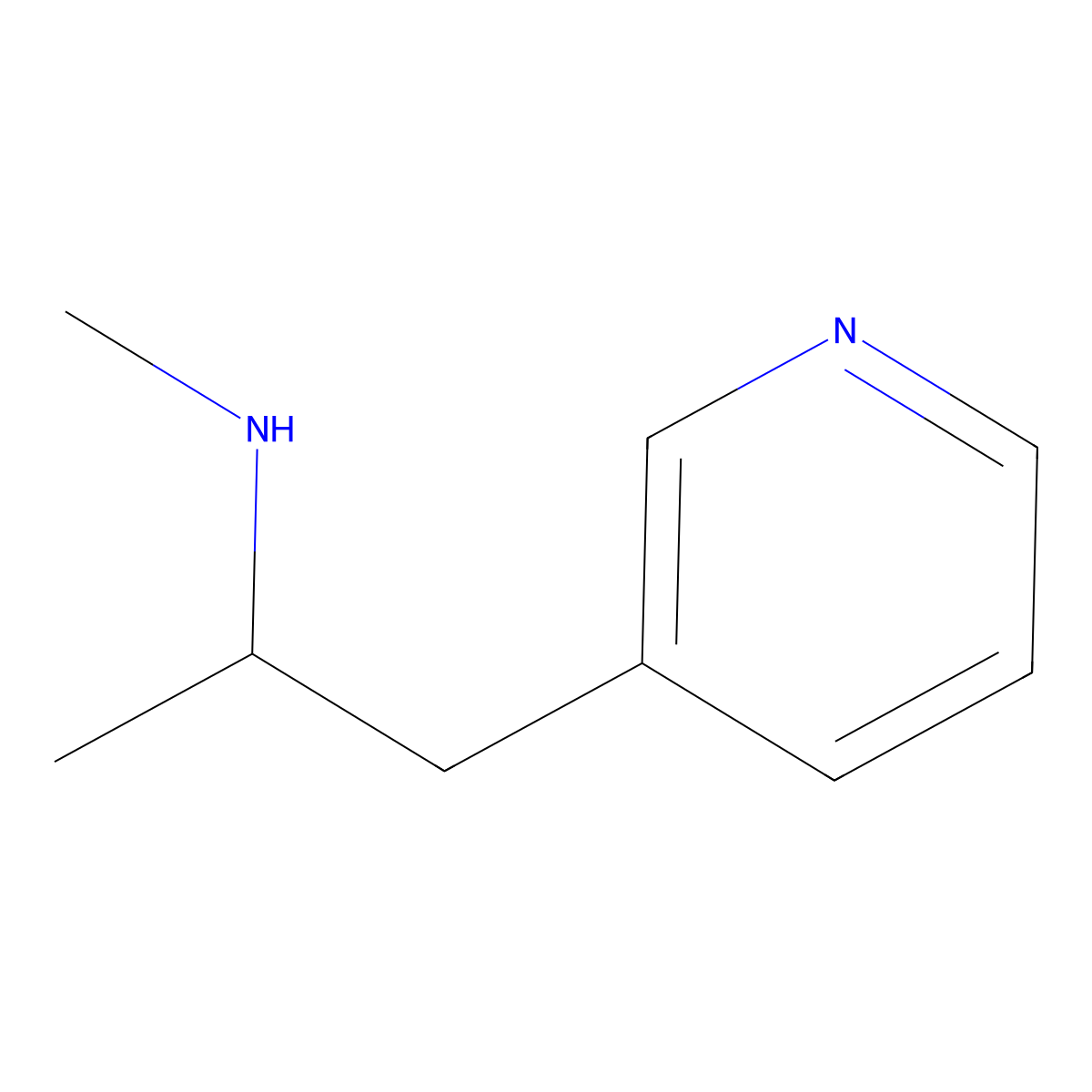 N-Methyl-1-(pyridin-3-yl)propan-2-amine molecular structure, CAS 1017125-18-6