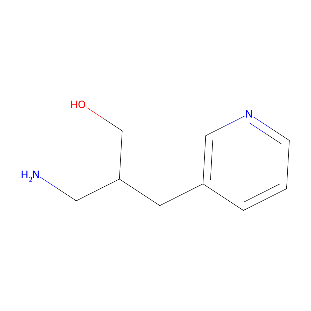 3-Amino-2-[(pyridin-3-yl)methyl]propan-1-ol molecular structure, CAS 1017125-32-4