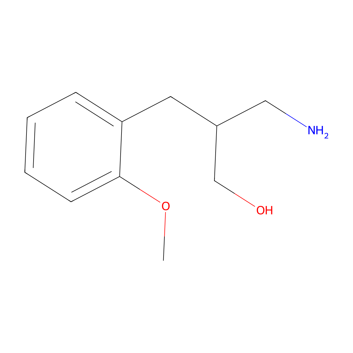 3-Amino-2-(2-methoxybenzyl)propan-1-ol molecular structure, CAS 1017125-40-4
