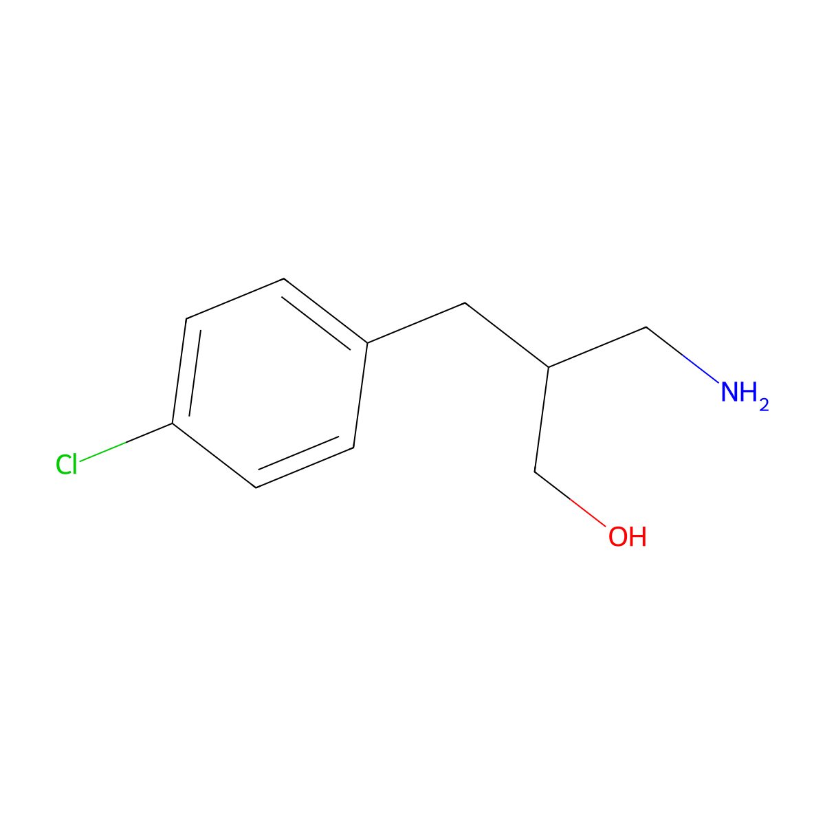 3-Amino-2-(4-chlorobenzyl)propan-1-ol molecular structure, CAS 1017125-44-8