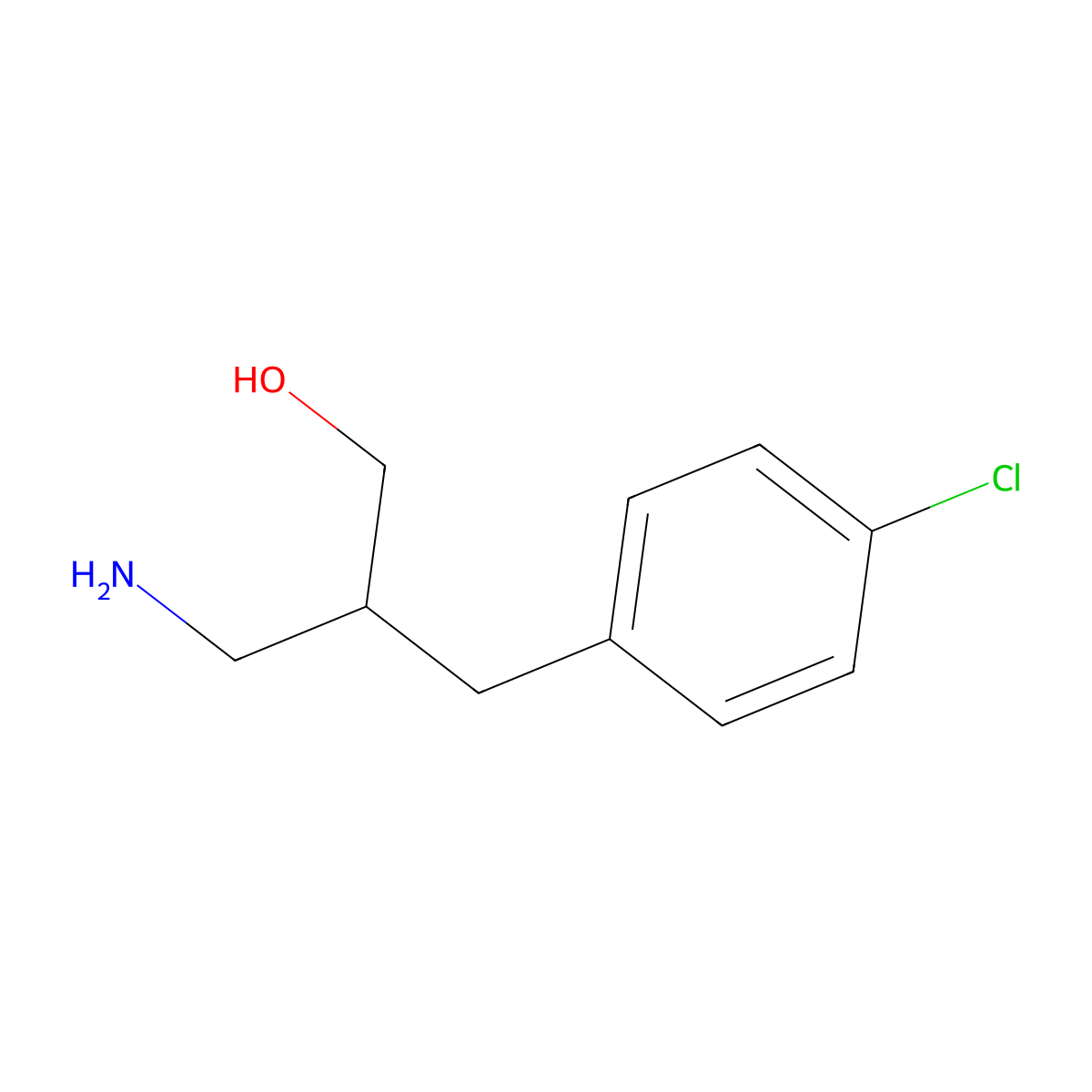 3-Amino-2-(4-chlorobenzyl)propan-1-ol molecular structure, CAS 1017125-44-8