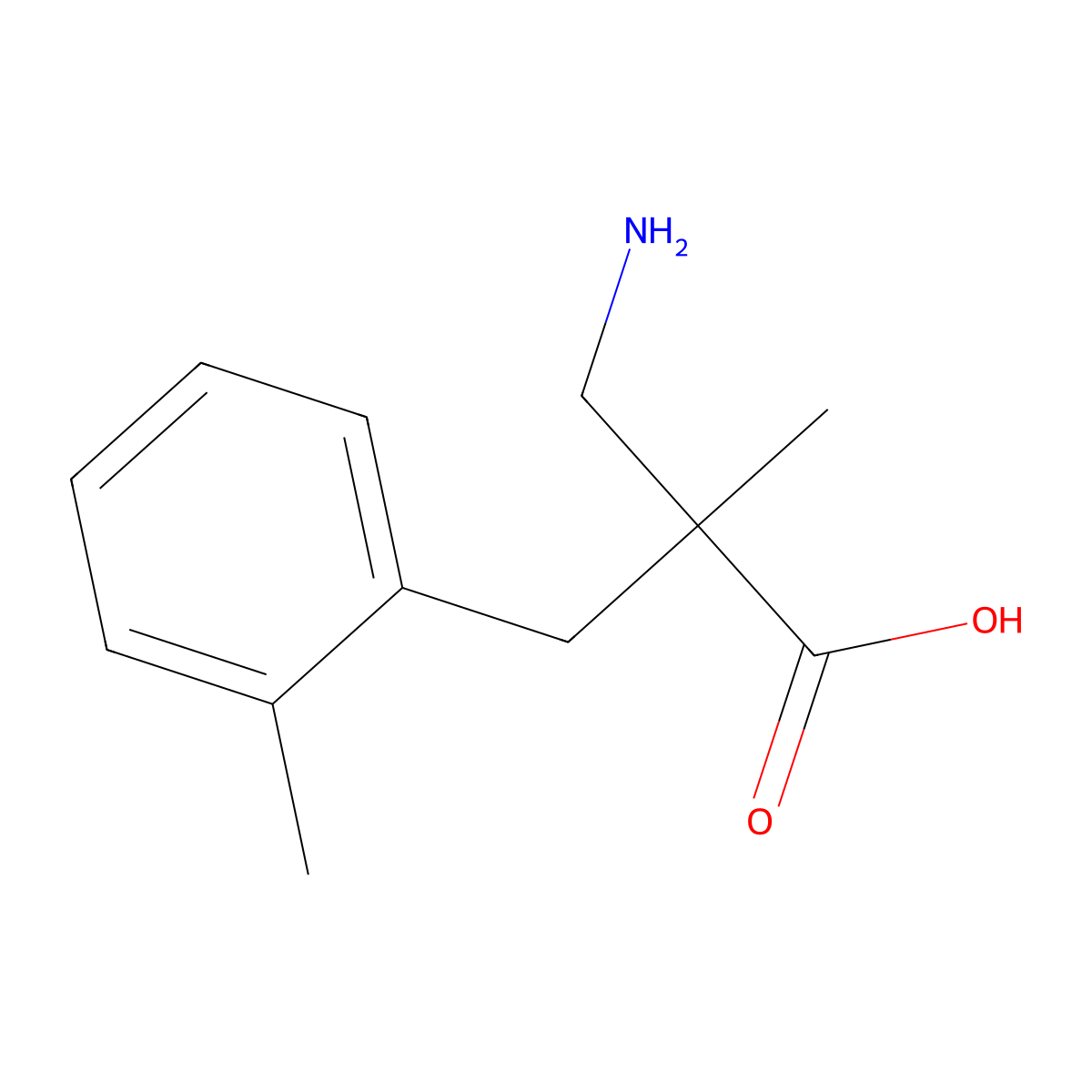 3-Amino-2-methyl-2-[(2-methylphenyl)methyl]propanoicacid molecular structure, CAS 1017125-81-3