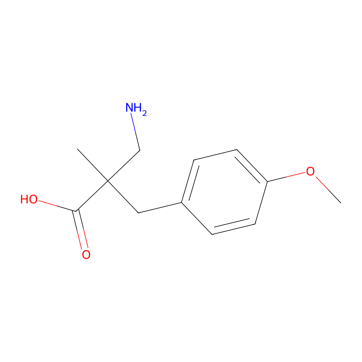 3-Amino-2-[(4-methoxyphenyl)methyl]-2-methylpropanoicacid molecular structure, CAS 1017125-87-9