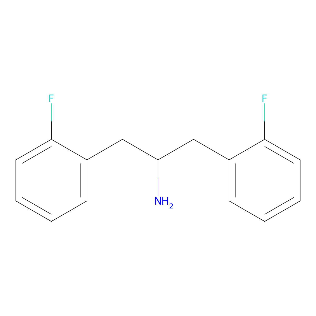 1,3-Bis(2-fluorophenyl)propan-2-amine molecular structure, CAS 1017130-00-5