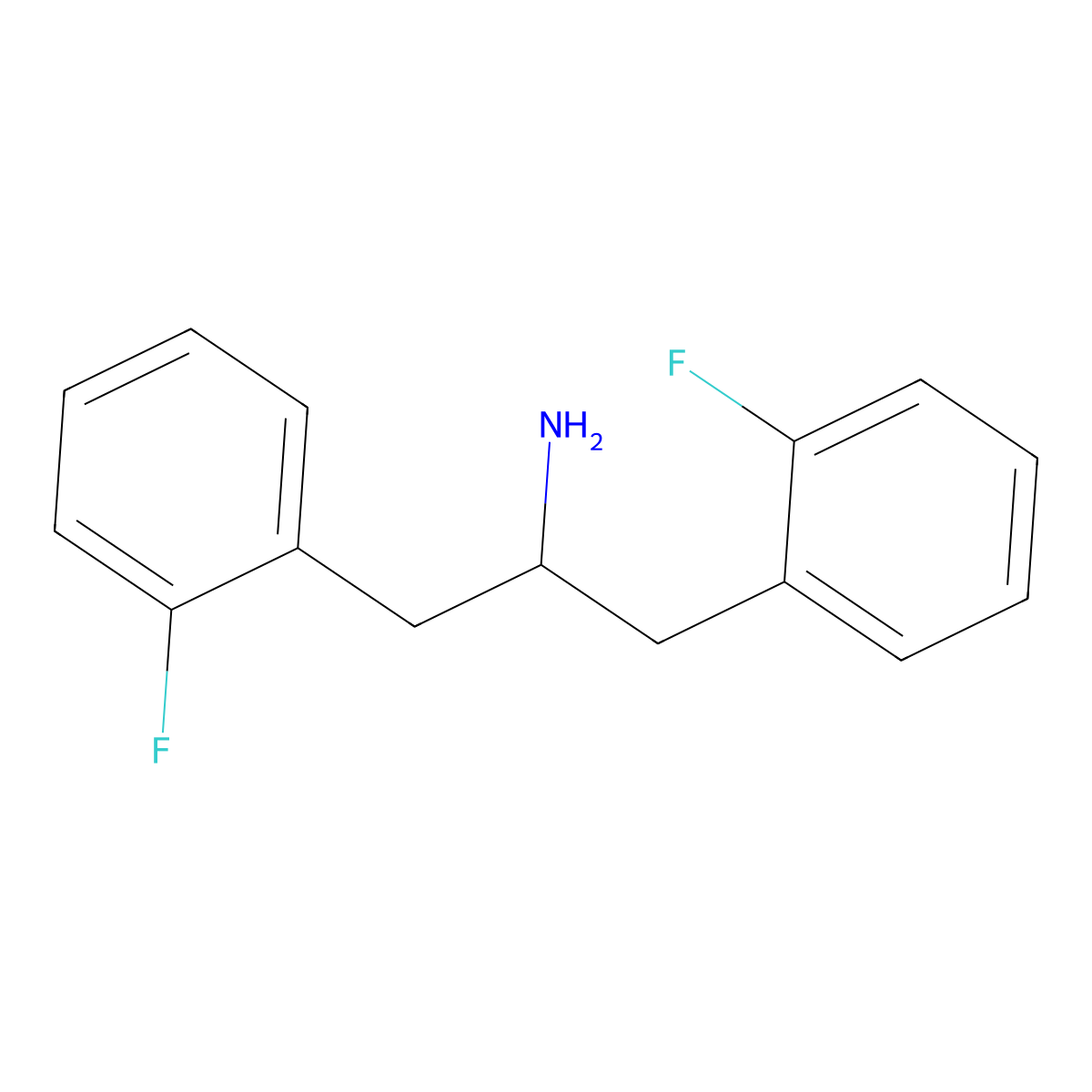 1,3-Bis(2-fluorophenyl)propan-2-amine molecular structure, CAS 1017130-00-5