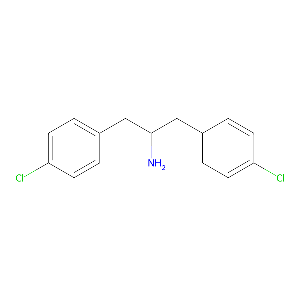 1,3-Bis(4-chlorophenyl)propan-2-amine molecular structure, CAS 1017130-96-9