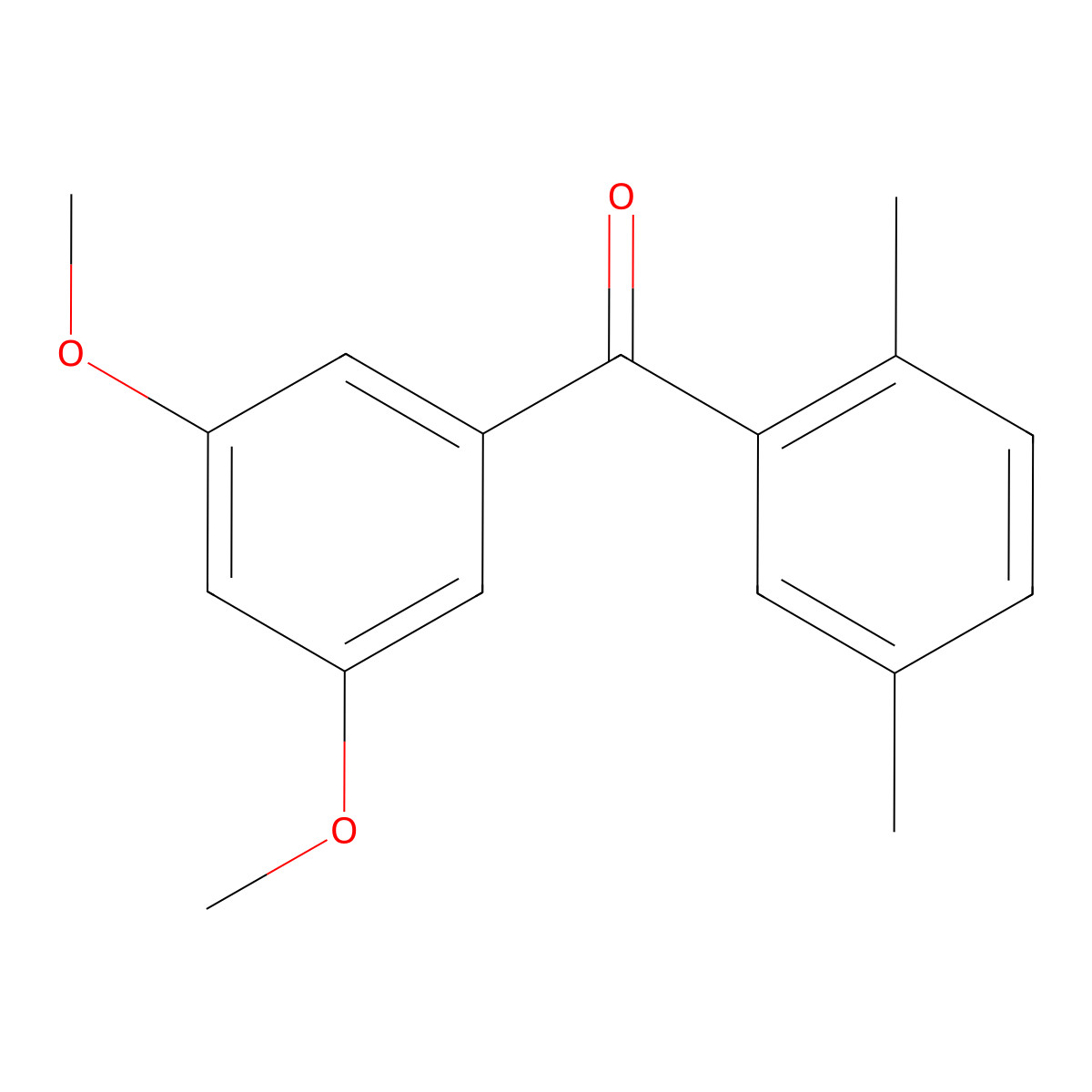 (3,5-Dimethoxyphenyl)(2,5-dimethylphenyl)methanone molecular structure, CAS 1017131-99-5