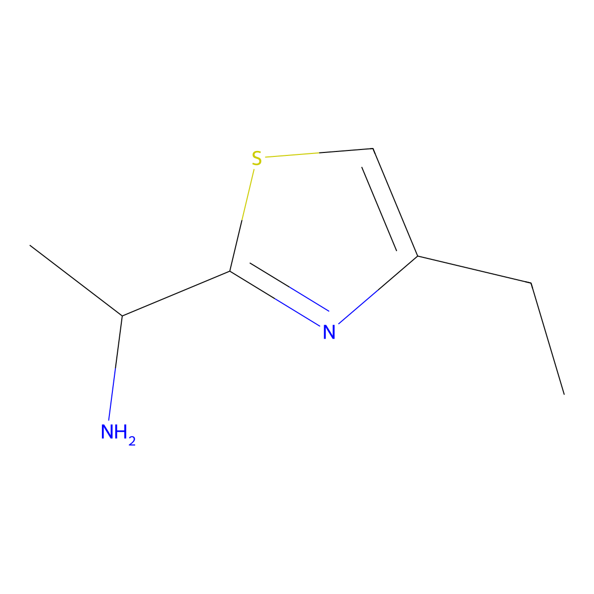 1-(4-Ethyl-1,3-thiazol-2-yl)ethan-1-amine molecular structure, CAS 1017132-11-4