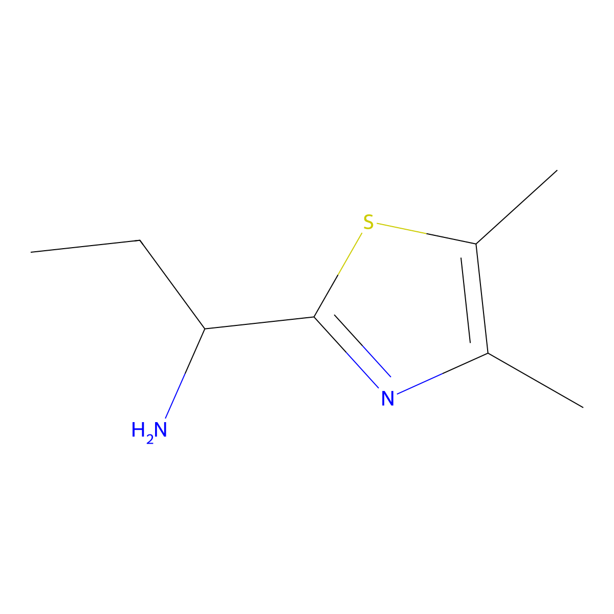 1-(4,5-Dimethylthiazol-2-yl)propan-1-amine molecular structure, CAS 1017132-19-2