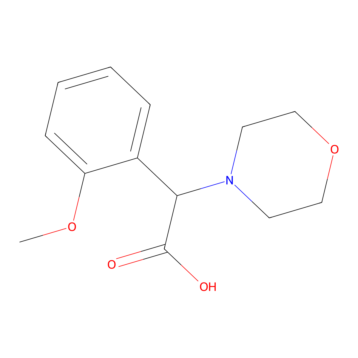 2-(2-Methoxyphenyl)-2-morpholinoacetic acid molecular structure, CAS 1017132-89-6