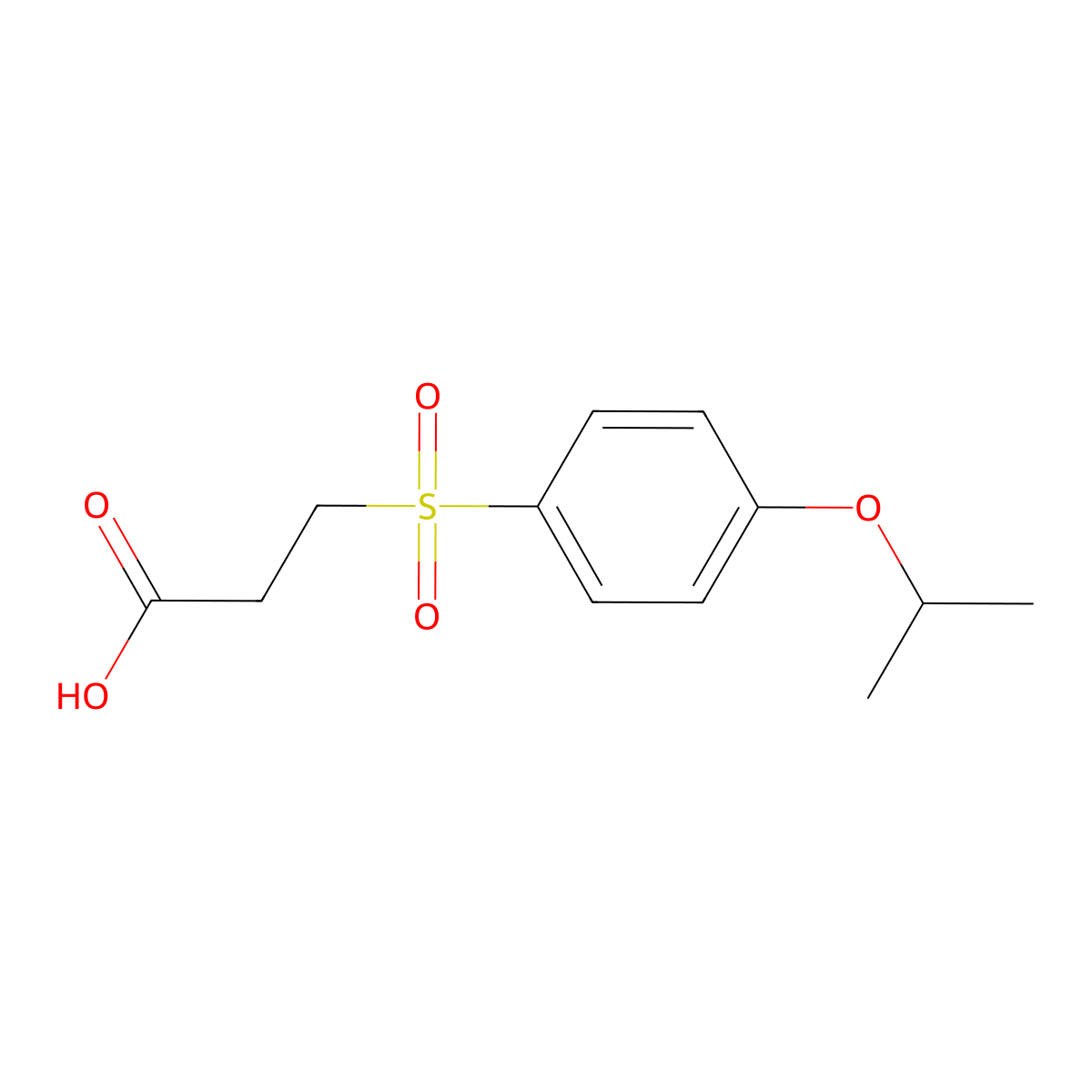 3-[4-(Propan-2-yloxy)benzenesulfonyl]propanoic acid molecular structure, CAS 1017138-52-1