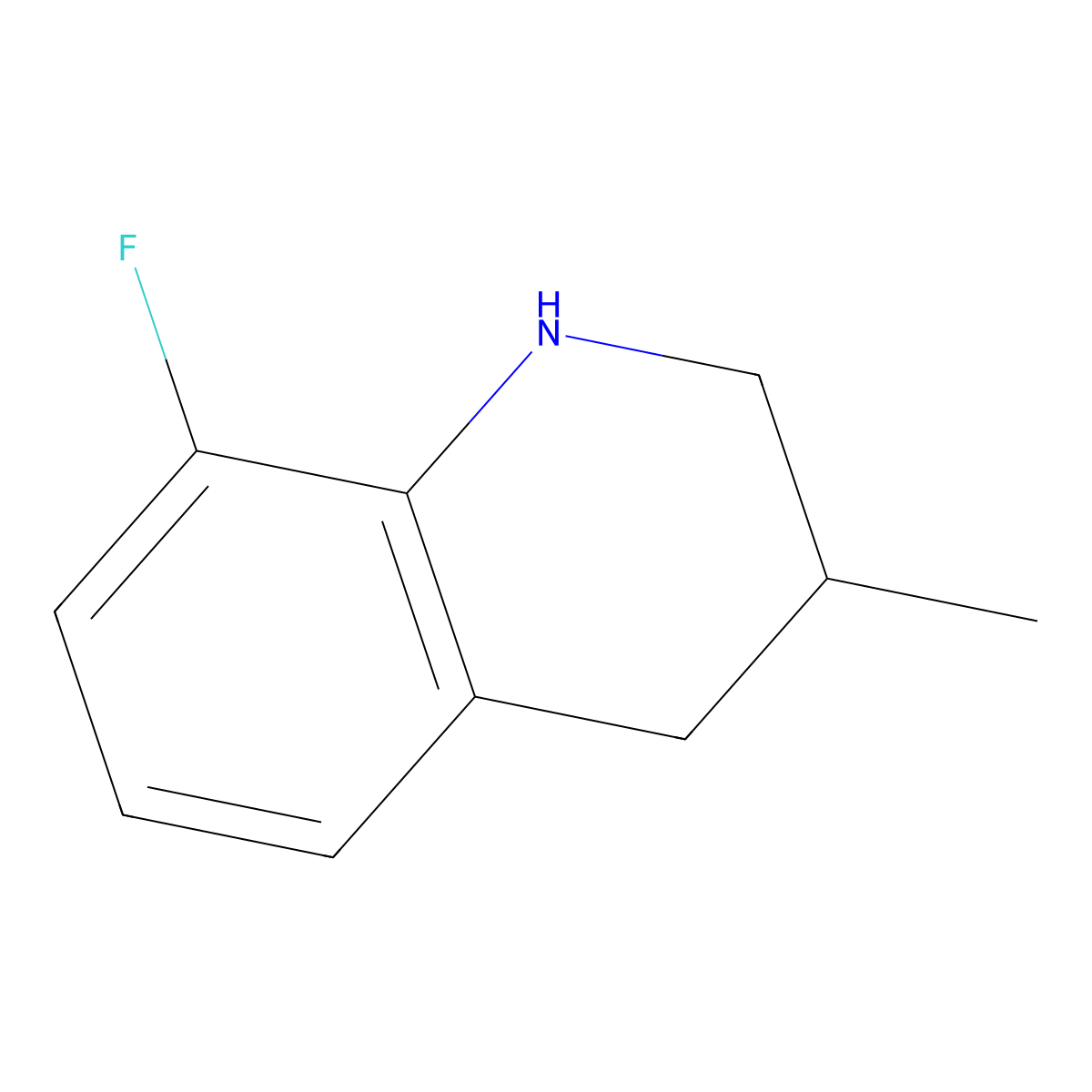 8-Fluoro-3-methyl-1,2,3,4-tetrahydroquinoline molecular structure, CAS 1017138-99-6