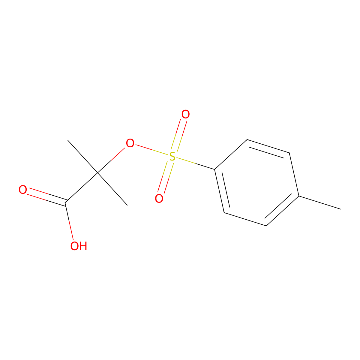 2-Methyl-2-[(4-methylbenzenesulfonyl)oxy]propanoic acid molecular structure, CAS 1017140-79-2