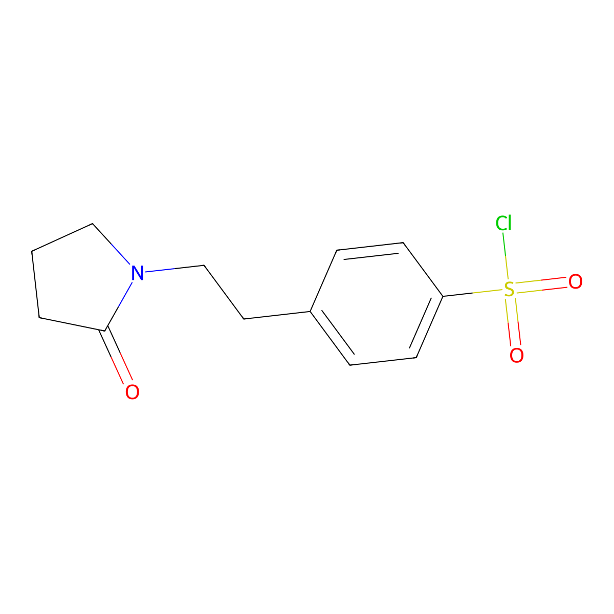 4-[2-(2-Oxopyrrolidin-1-yl)ethyl]benzene-1-sulfonyl chloride molecular structure, CAS 1017140-97-4