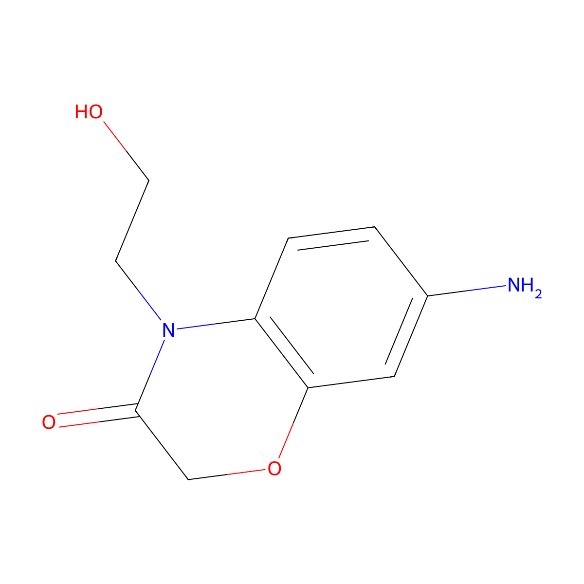 7-Amino-4-(2-hydroxyethyl)-3,4-dihydro-2h-1,4-benzoxazin-3-one molecular structure, CAS 1017143-83-7