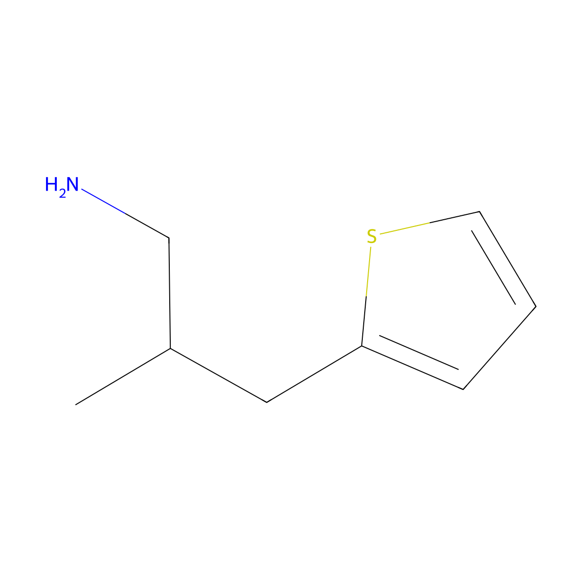 2-Methyl-3-(thiophen-2-yl)propan-1-amine molecular structure, CAS 1017145-12-8