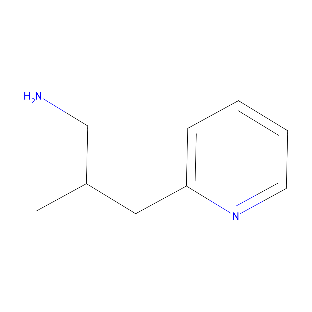 2-Methyl-3-(pyridin-2-yl)propan-1-amine molecular structure, CAS 1017145-15-1