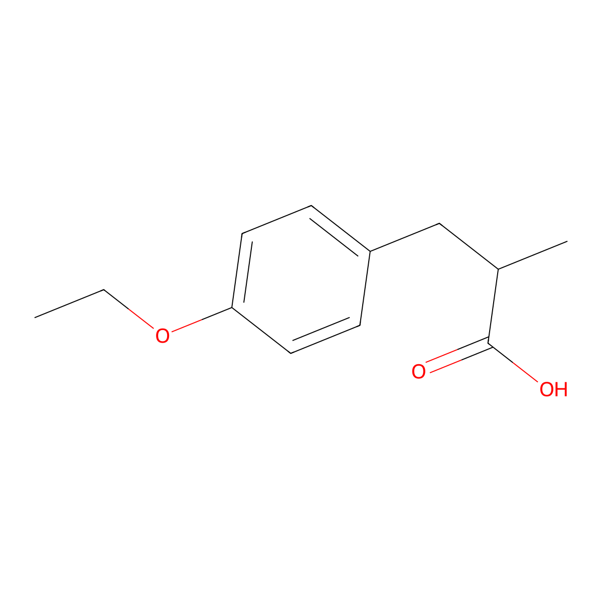 3-(4-Ethoxyphenyl)-2-methylpropanoic acid molecular structure, CAS 1017146-71-2