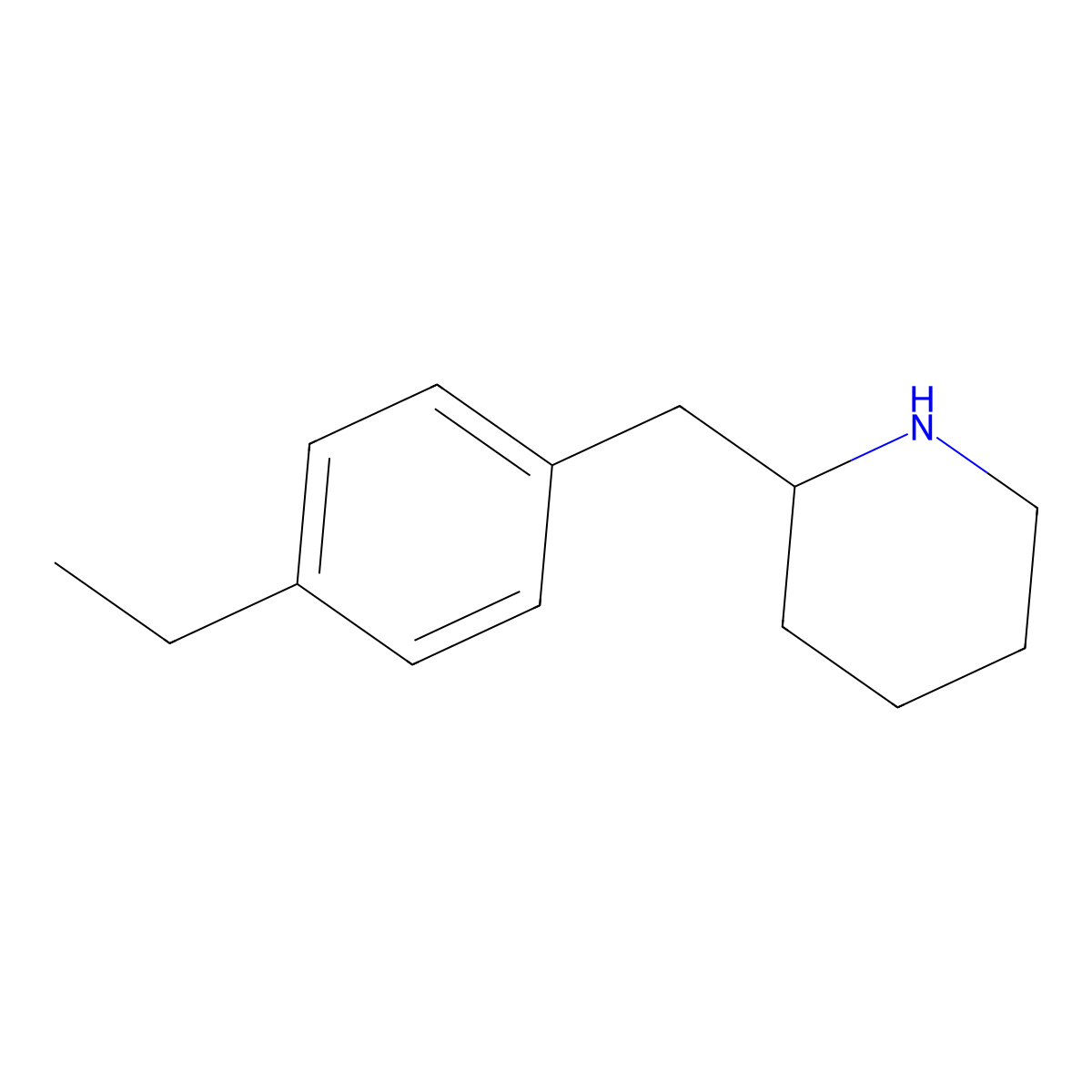2-(4-Ethylbenzyl)piperidine molecular structure, CAS 1017150-63-8