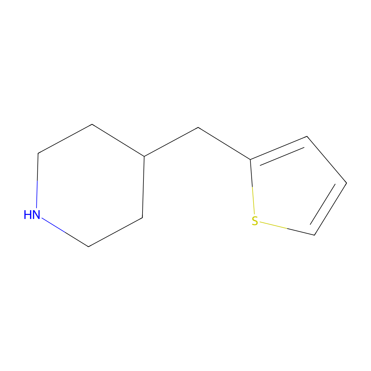 4-(2-Thienylmethyl)piperidine molecular structure, CAS 1017150-87-6