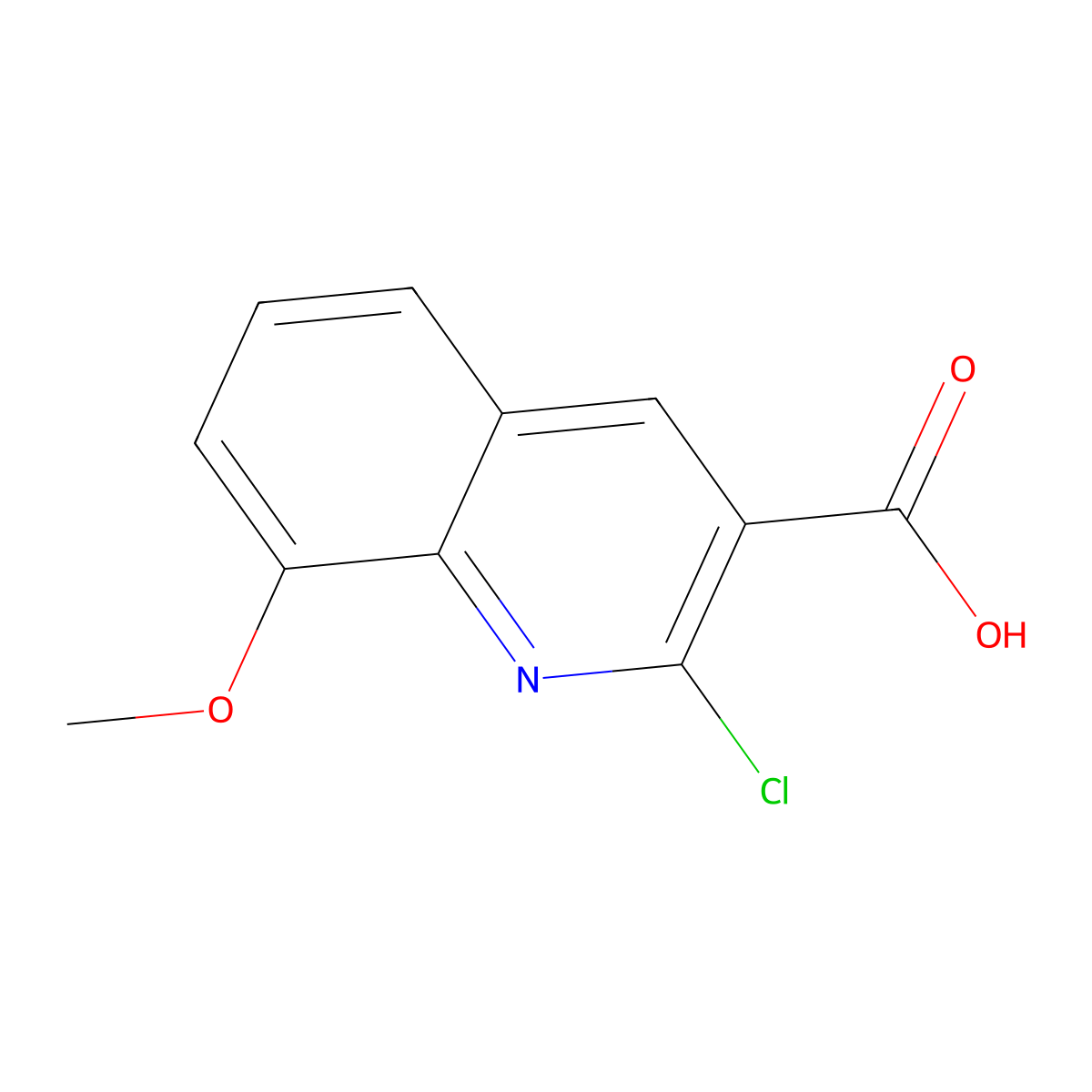 2-Chloro-8-methoxyquinoline-3-carboxylic acid molecular structure, CAS 1017157-83-3