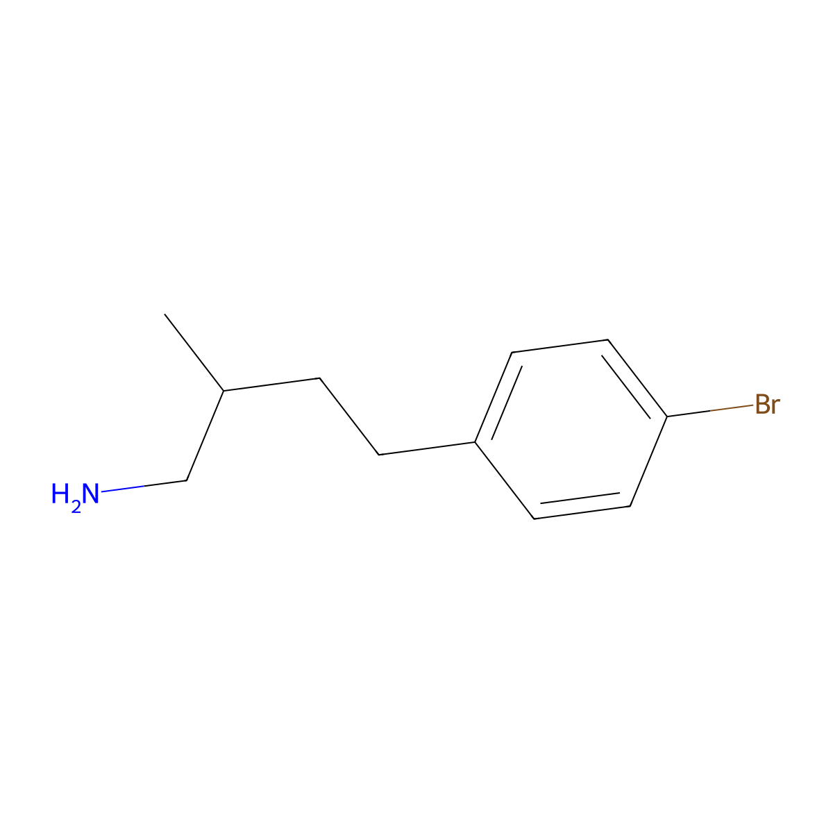 4-(4-Bromophenyl)-2-methylbutan-1-amine molecular structure, CAS 1017159-68-0