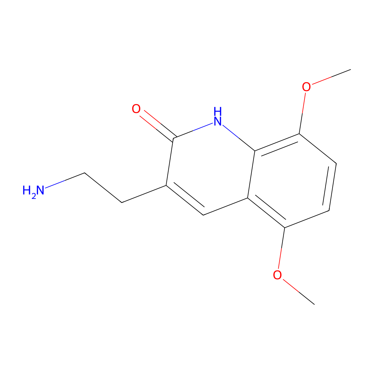 3-(2-aminoethyl)-5,8-dimethoxyquinolin-2(1H)-one molecular structure, CAS 1017161-36-2