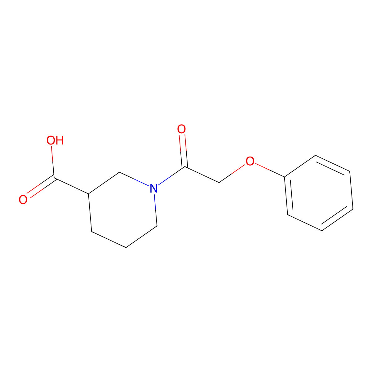 1-(2-Phenoxyacetyl)piperidine-3-carboxylic acid molecular structure, CAS 1017163-00-6