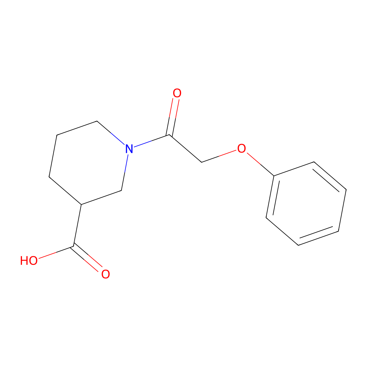 1-(2-Phenoxyacetyl)piperidine-3-carboxylic acid molecular structure, CAS 1017163-00-6