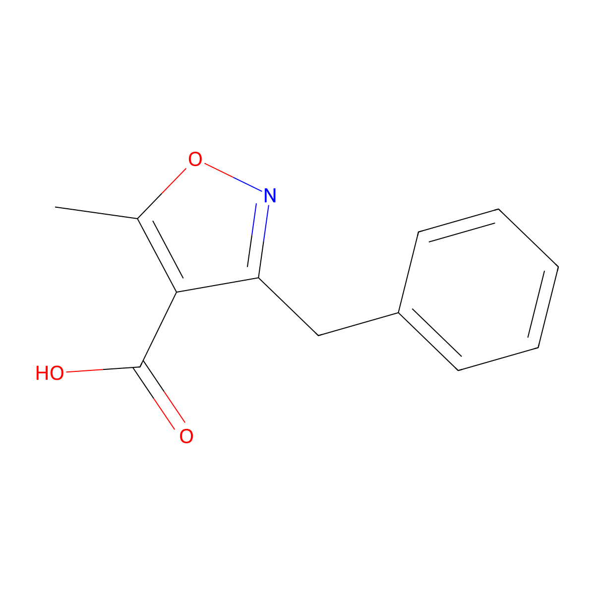 3-Benzyl-5-methyl-1,2-oxazole-4-carboxylic acid molecular structure, CAS 1017165-31-9