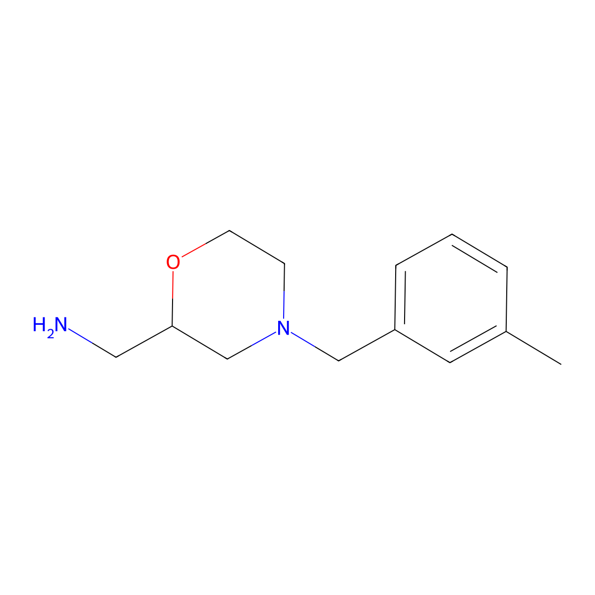 {4-[(3-Methylphenyl)methyl]morpholin-2-yl}methanamine molecular structure, CAS 1017165-81-9