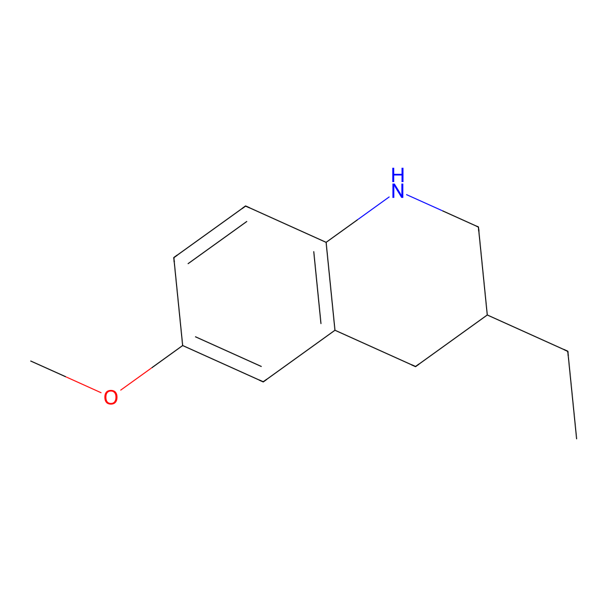 3-Ethyl-6-methoxy-1,2,3,4-tetrahydroquinoline molecular structure, CAS 1017167-30-4