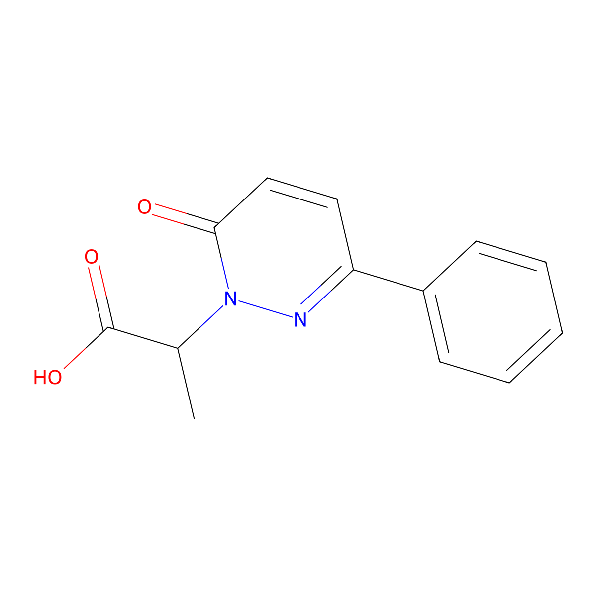 2-(6-Oxo-3-phenyl-1,6-dihydropyridazin-1-yl)propanoic acid molecular structure, CAS 1017168-32-9
