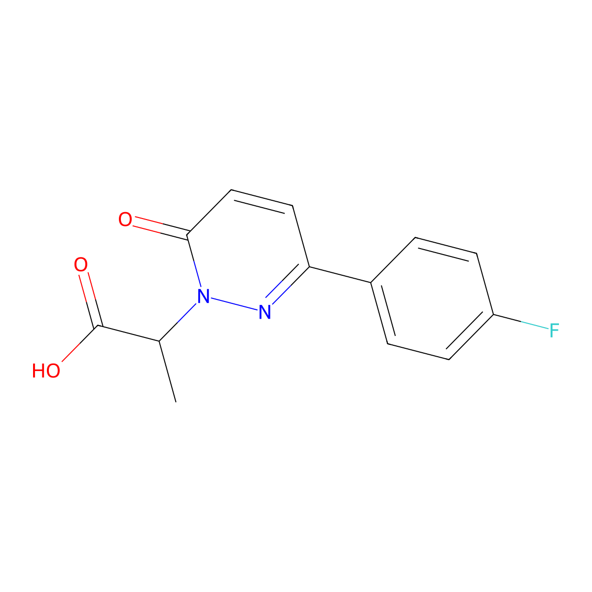 2-[3-(4-Fluorophenyl)-6-oxo-1,6-dihydropyridazin-1-yl]propanoic acid molecular structure, CAS 1017168-40-9