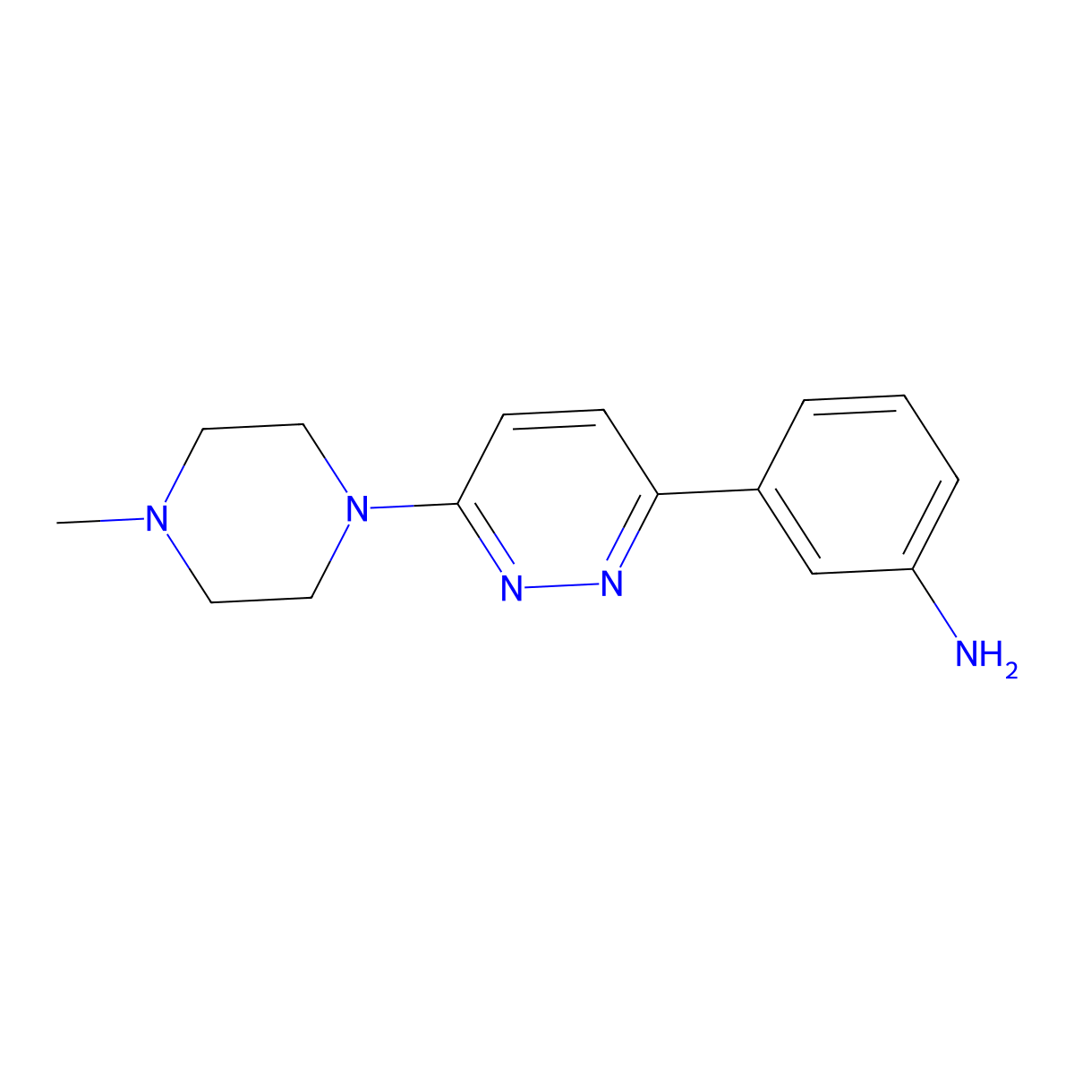 3-[6-(4-Methylpiperazin-1-yl)pyridazin-3-yl]aniline molecular structure, CAS 1017168-52-3