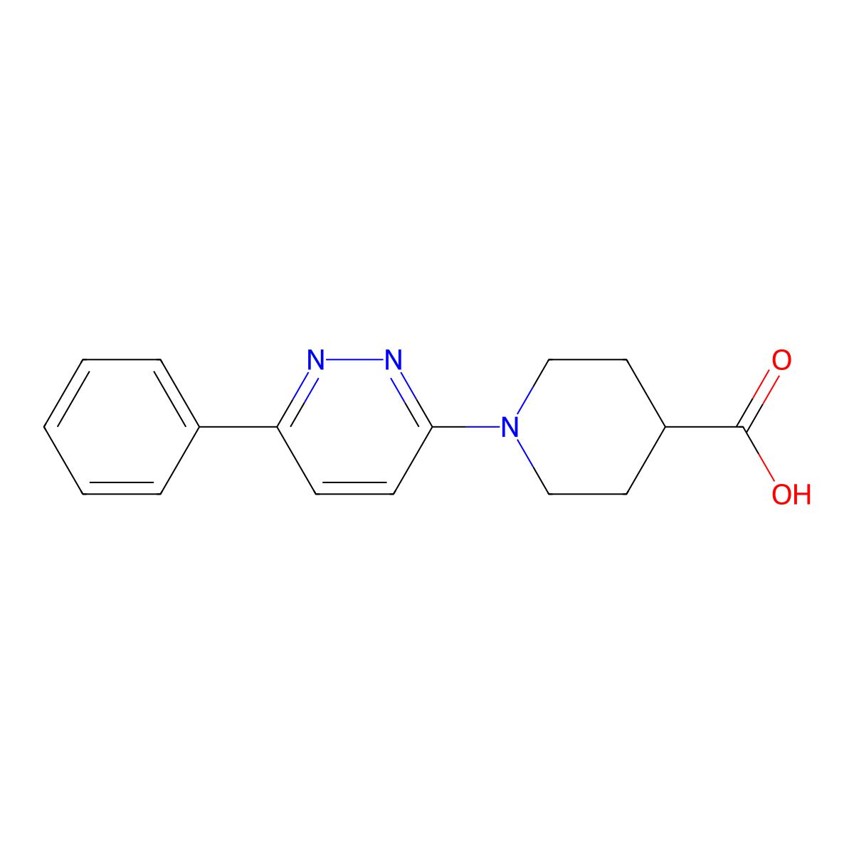 1-(6-Phenylpyridazin-3-yl)piperidine-4-carboxylic acid molecular structure, CAS 1017168-60-3