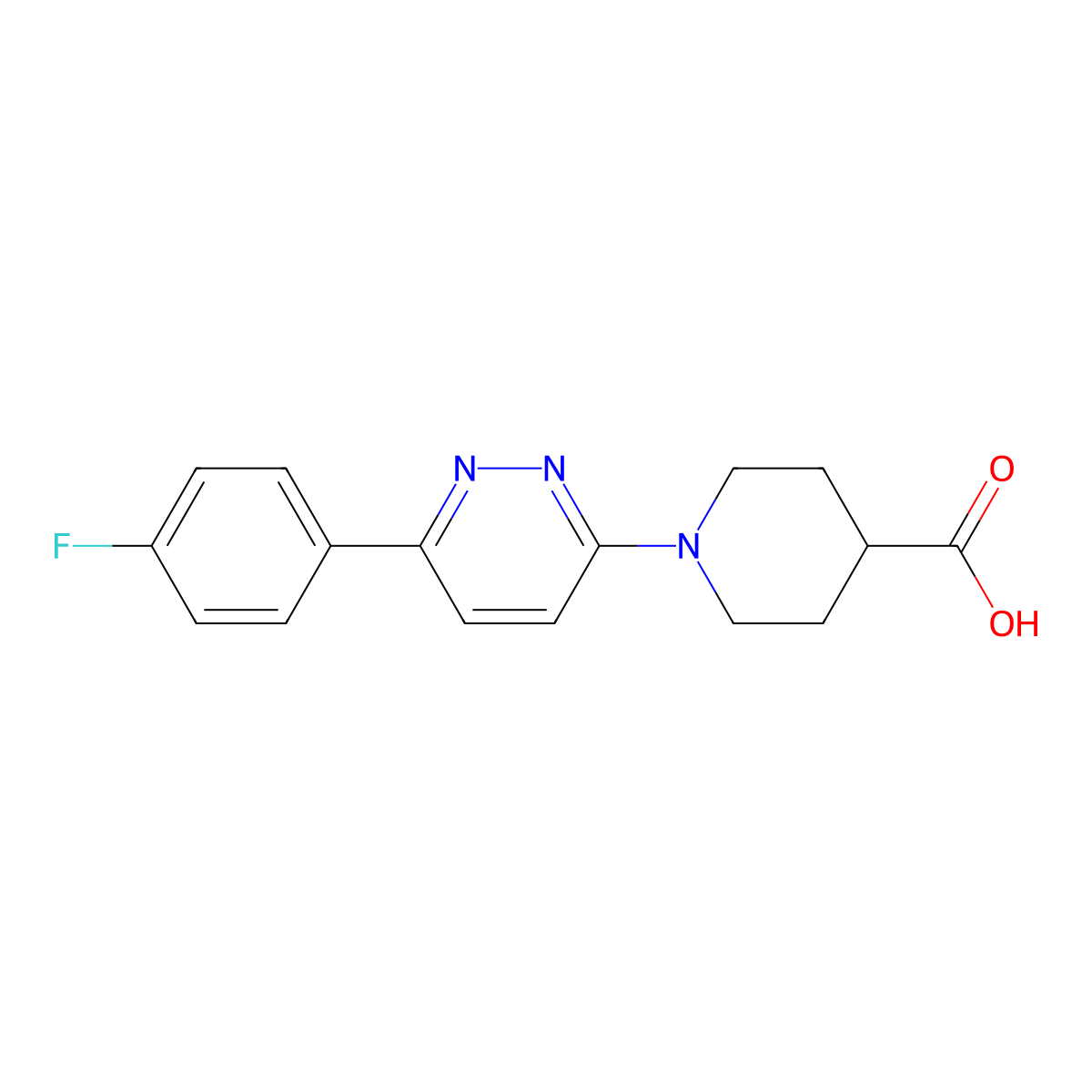 1-[6-(4-Fluorophenyl)pyridazin-3-yl]piperidine-4-carboxylic acid molecular structure, CAS 1017168-68-1