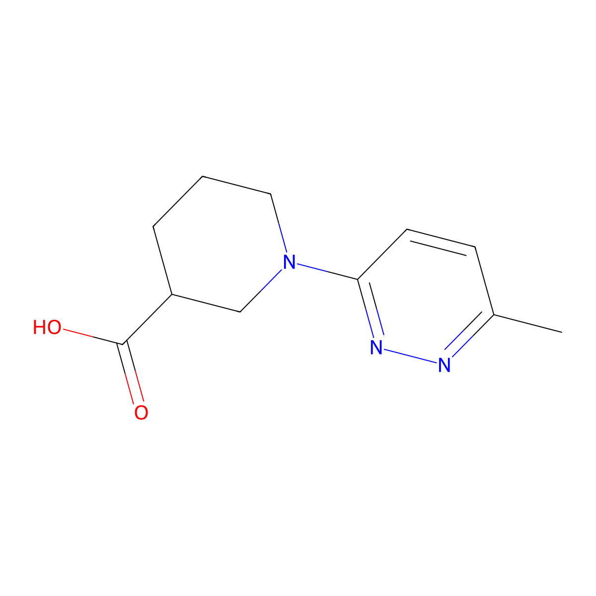 1-(6-Methylpyridazin-3-yl)piperidine-3-carboxylic acid molecular structure, CAS 1017168-76-1