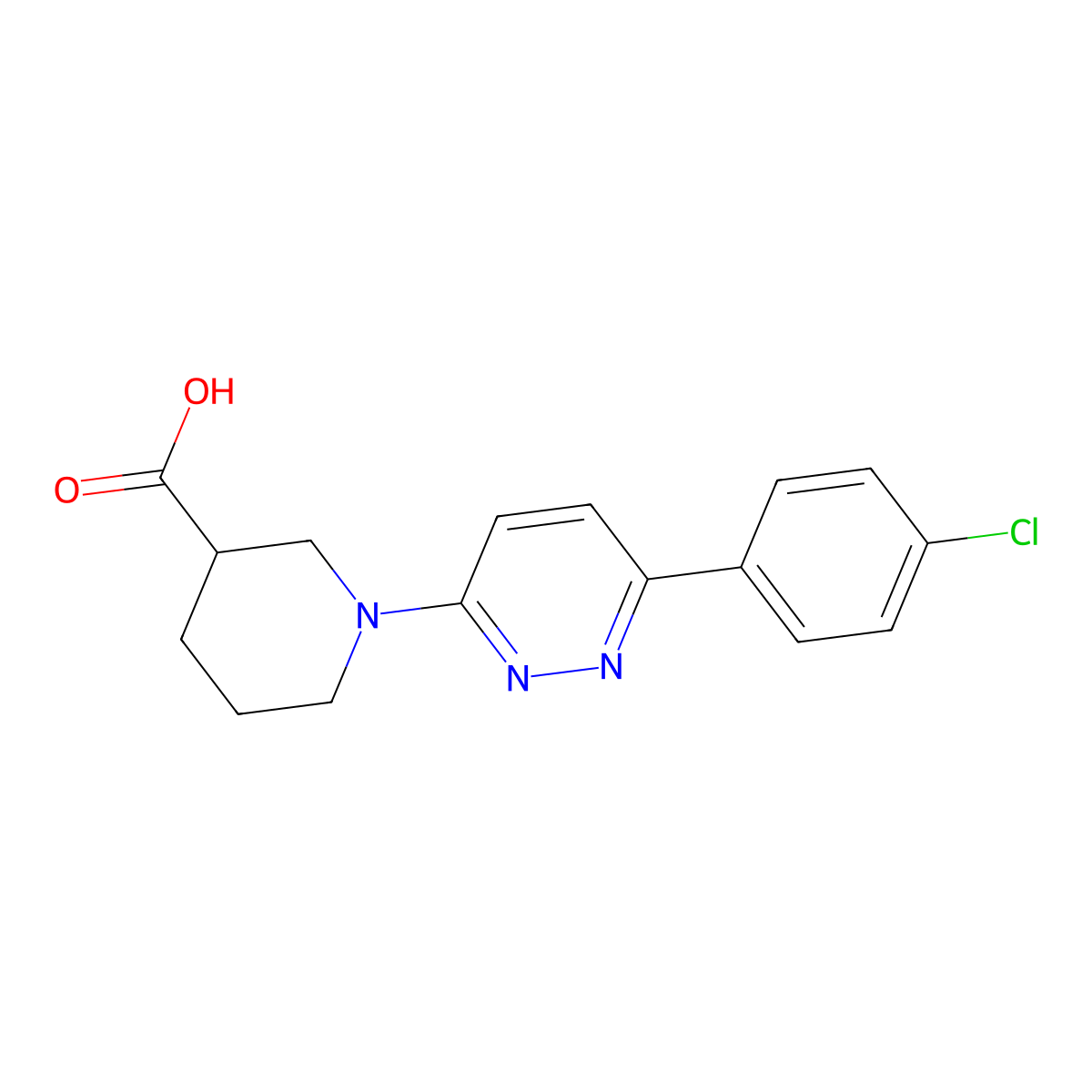 1-[6-(4-Chlorophenyl)pyridazin-3-yl]piperidine-3-carboxylic acid molecular structure, CAS 1017168-88-5