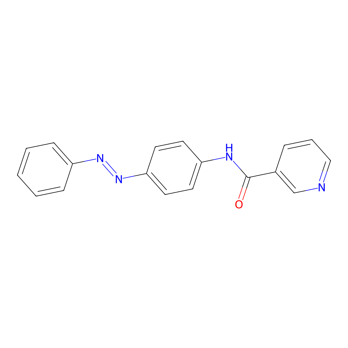 N-{4-[(E)-phenyldiazenyl]phenyl}pyridine-3-carboxamide molecular structure, CAS 101717-18-4