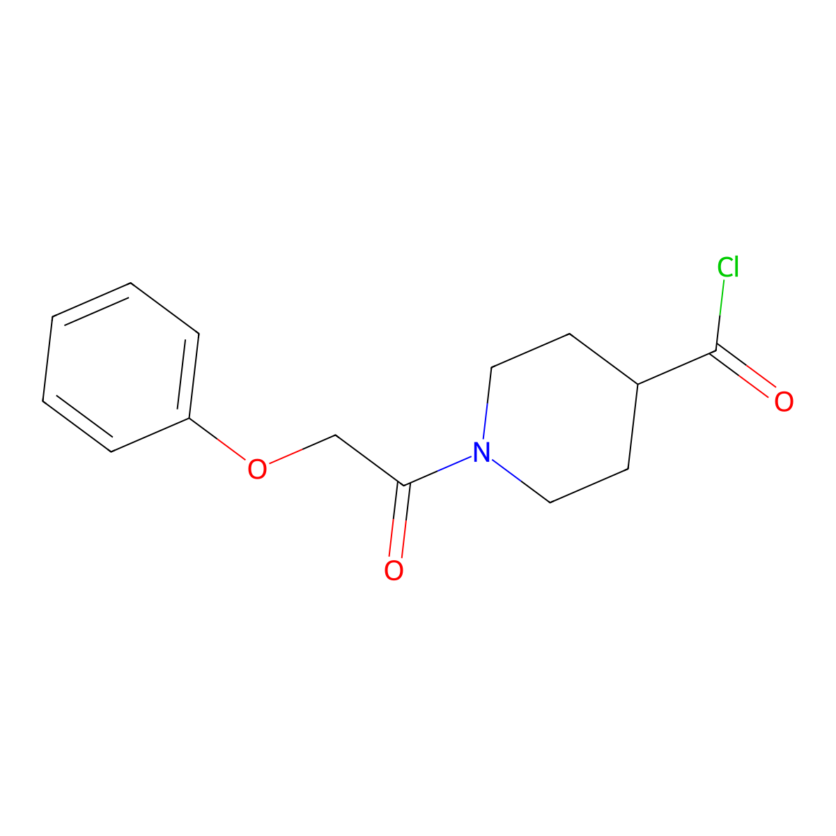 1-(2-Phenoxyacetyl)piperidine-4-carbonyl chloride molecular structure, CAS 1017170-23-8