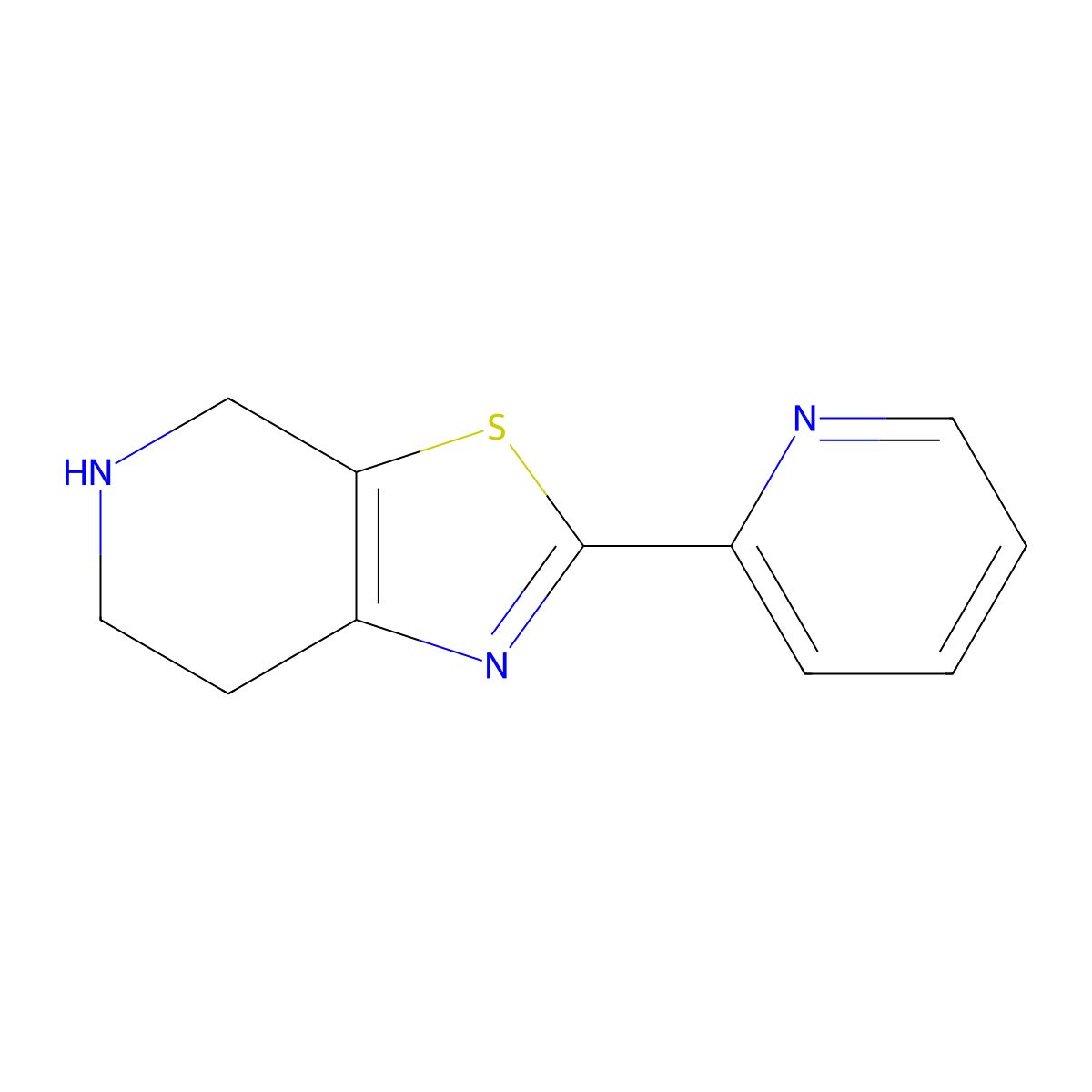 2-(Pyridin-2-yl)-4,5,6,7-tetrahydrothiazolo[5,4-c]pyridine molecular structure, CAS 1017170-40-9