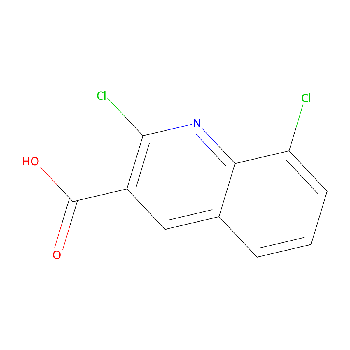 2,8-Dichloroquinoline-3-carboxylic acid molecular structure, CAS 1017172-90-5
