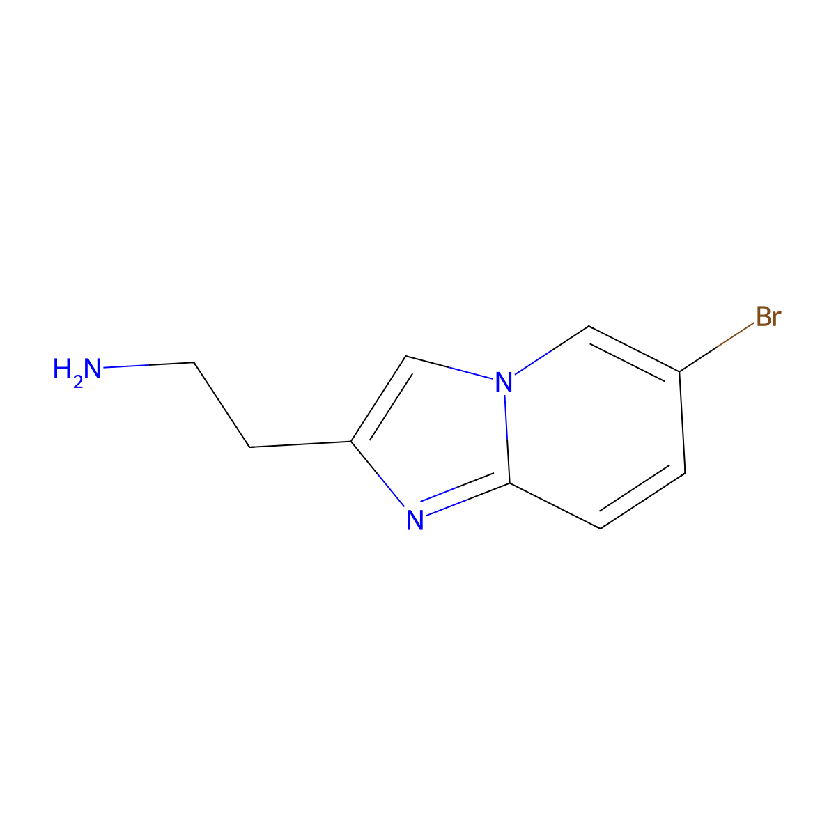 6-Bromoimidazo[1,2-A]pyridine-2-ethanamine molecular structure, CAS 1017181-08-6