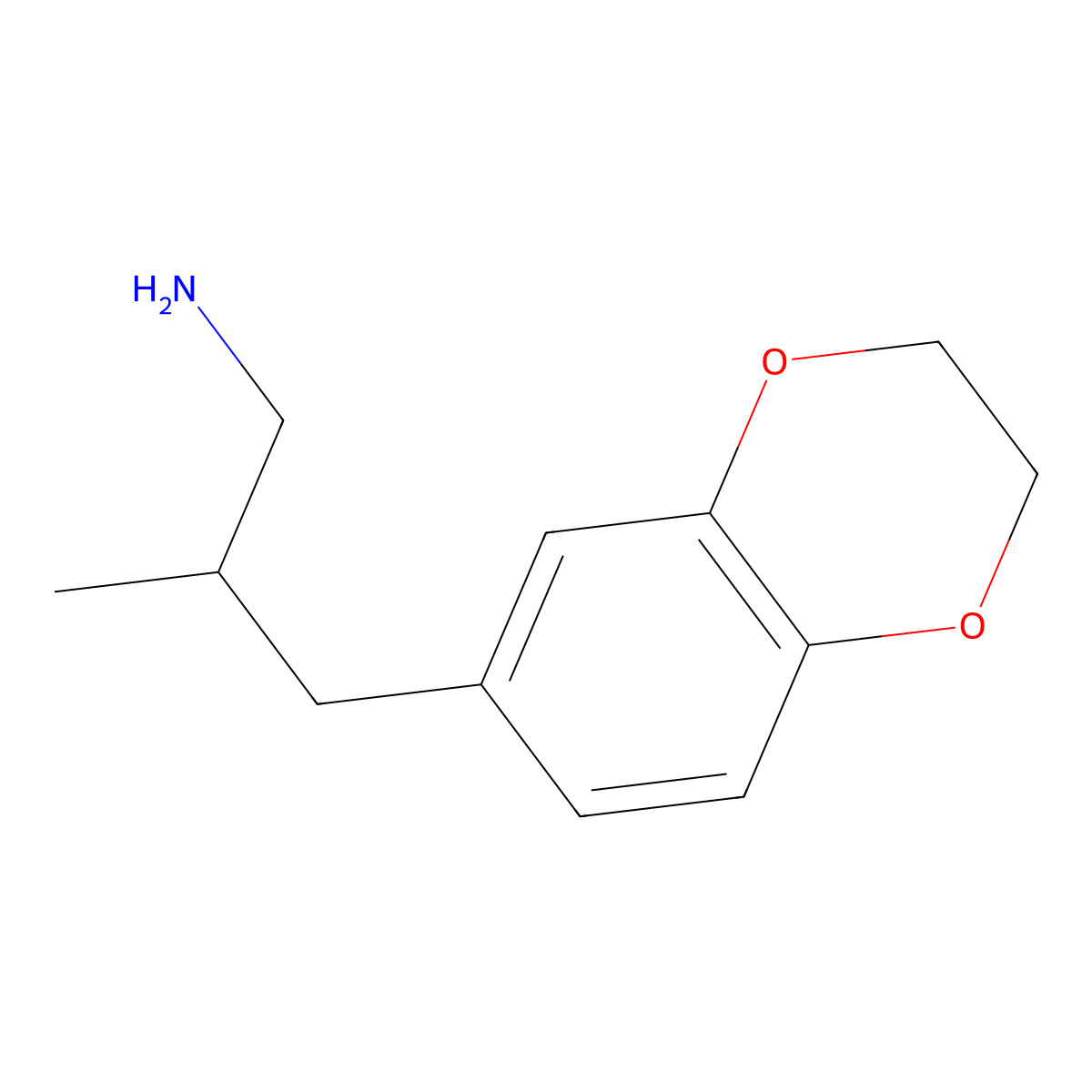 3-(2,3-Dihydro-1,4-benzodioxin-6-yl)-2-methylpropan-1-amine molecular structure, CAS 1017182-28-3