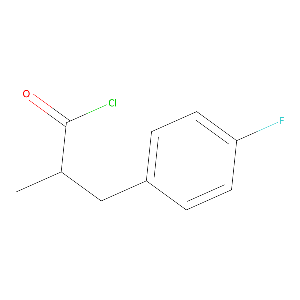 3-(4-Fluorophenyl)-2-methylpropionylchloride molecular structure, CAS 1017183-70-8
