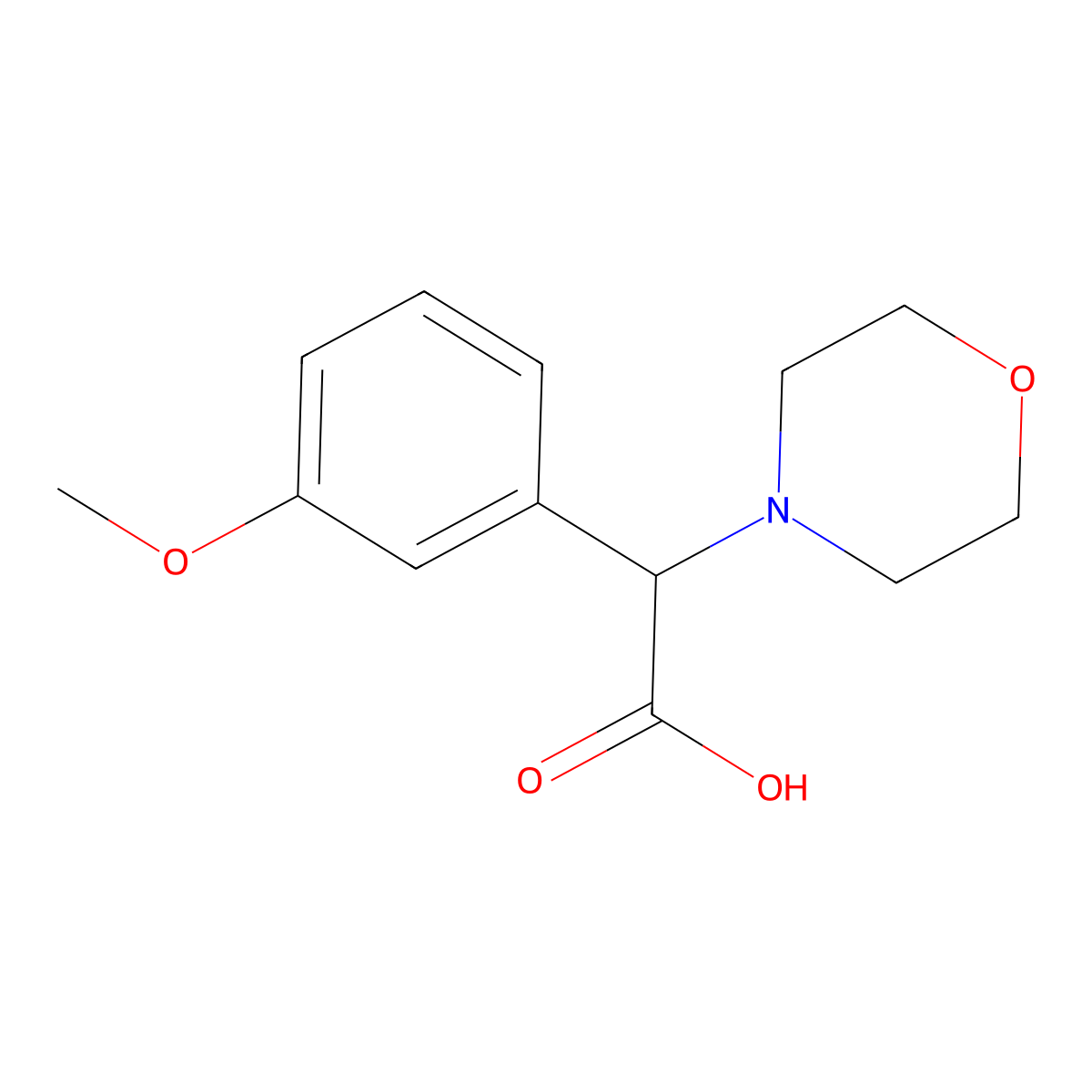 2-(3-Methoxyphenyl)-2-morpholinoacetic acid molecular structure, CAS 1017184-07-4