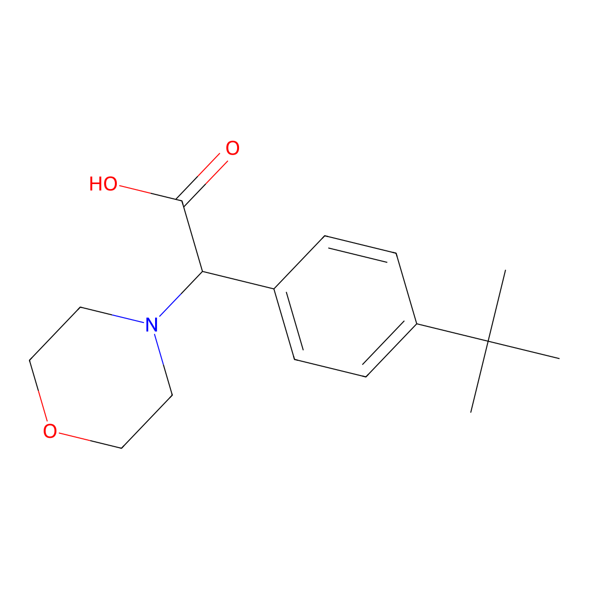 2-(4-Tert-butylphenyl)-2-(morpholin-4-yl)acetic acid molecular structure, CAS 1017184-15-4