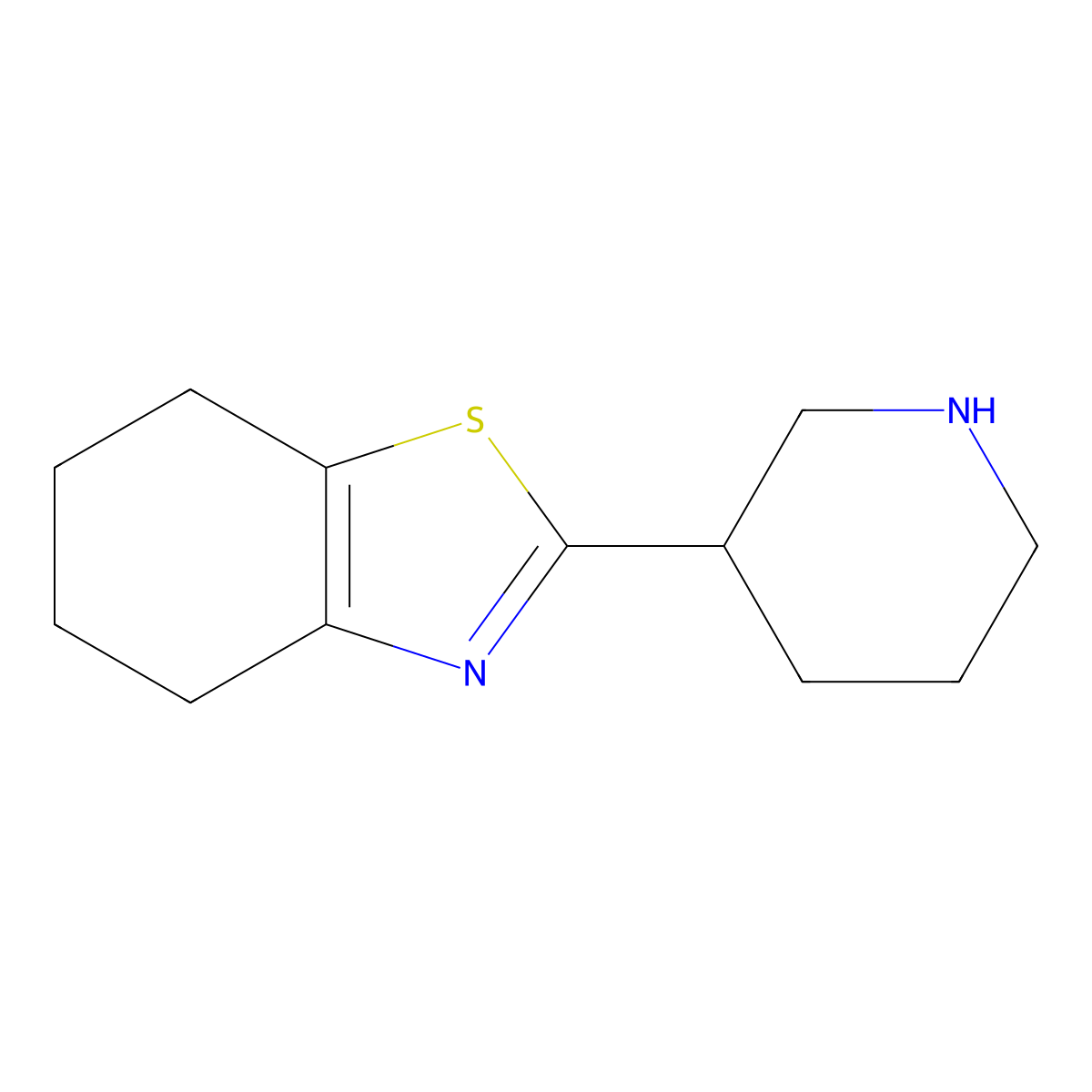 2-(Piperidin-3-yl)-4,5,6,7-tetrahydro-1,3-benzothiazole molecular structure, CAS 1017184-36-9